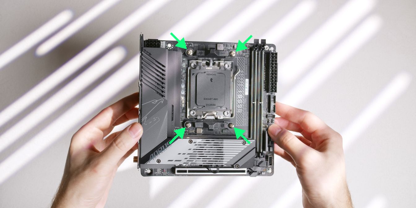 B650i Aorus Ultra stock AM5 mounting