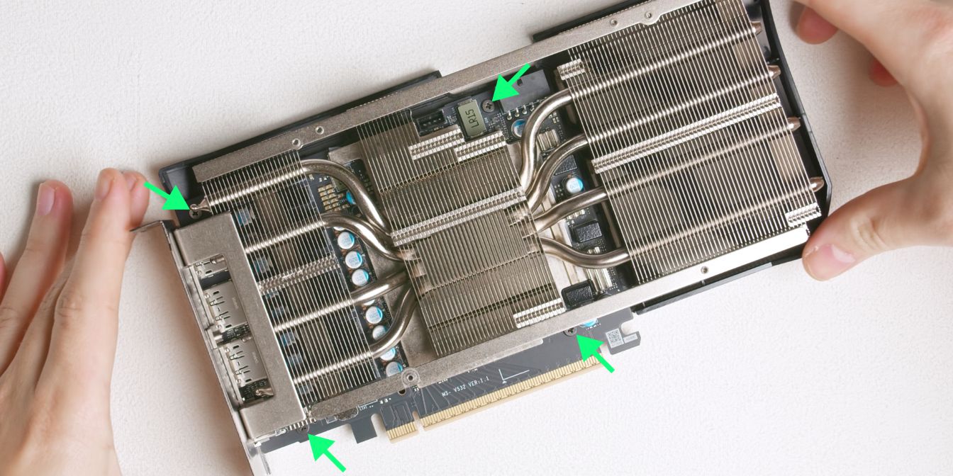 MSI RTX 5070 Shadow 2X backplate PCB screws